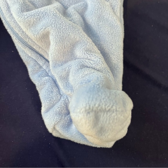 Child Of Mine By Carters Baby Boy Snowsuit Light Blue 3-6m Hooded Fleece Mittens - Picture 5 of 9